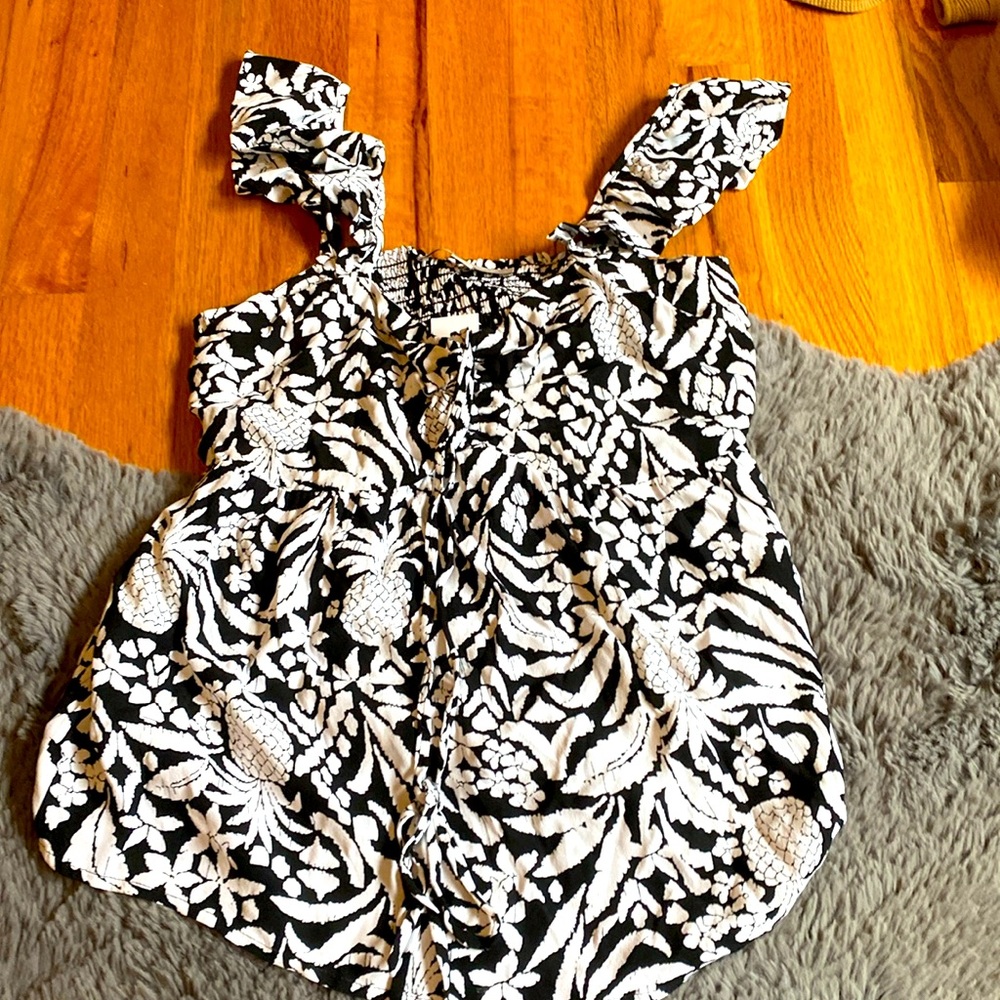 Summer top black and white from loft